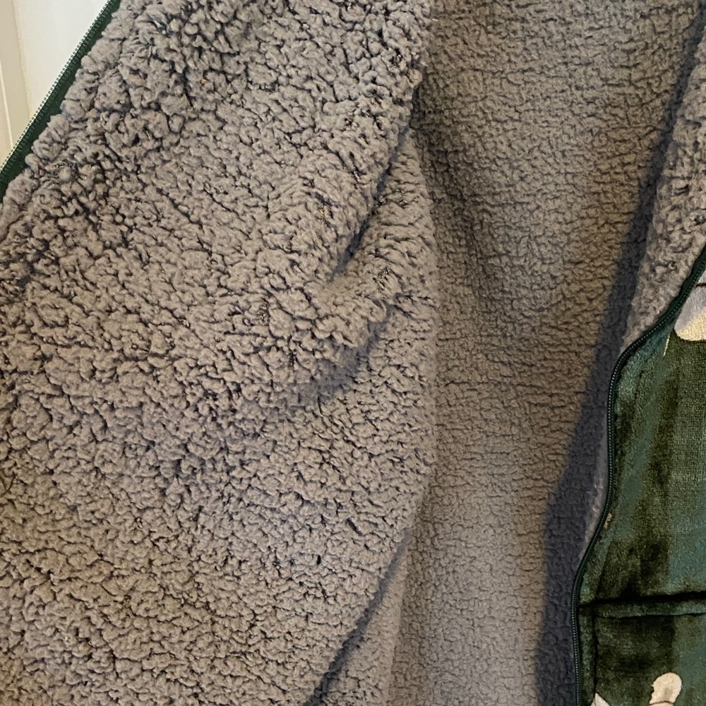 Sherpy Green Koala Hooded Blanket Coat Cozy cottage cabin comfy lounge wear - Picture 10 of 14